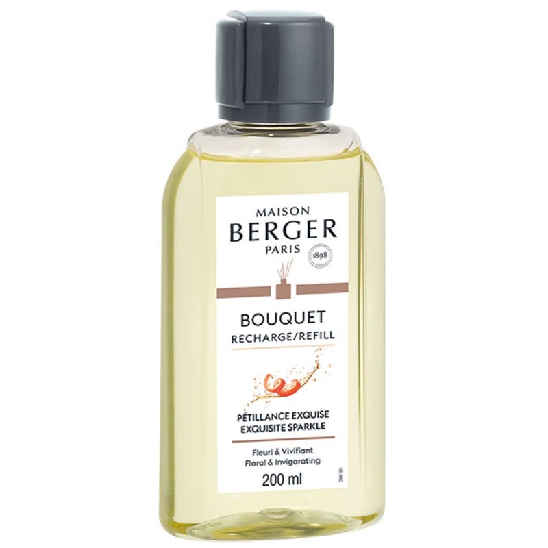 MAISON BERGER Exquisite Sparkle - Fragrance Refill for Reed Sticks and Ceramic Diffuser - 6.76 Fluid Ounces - 200 Milliliters